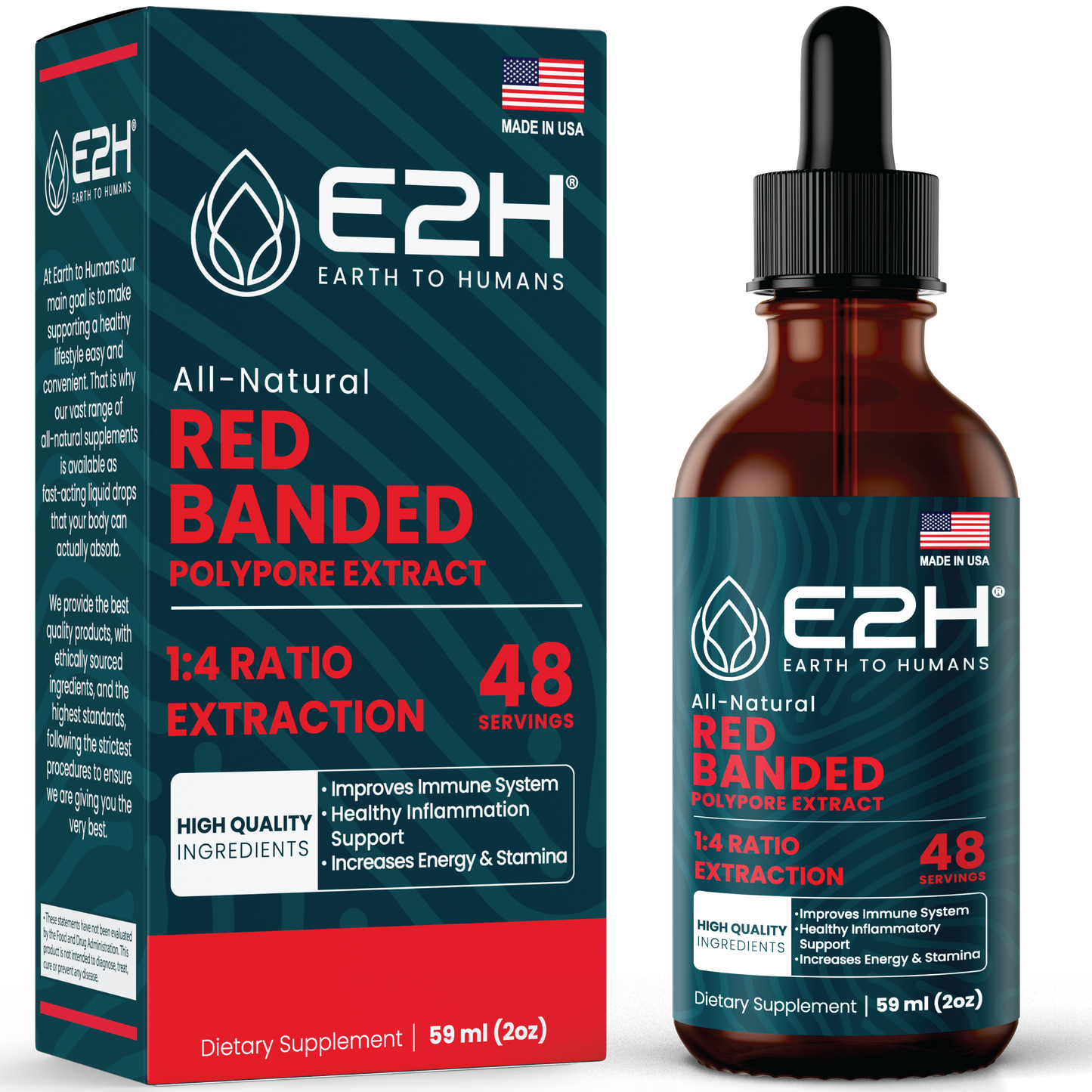 RED BANDED POLYPORE MUSHROOM Liquid Extract - E2H