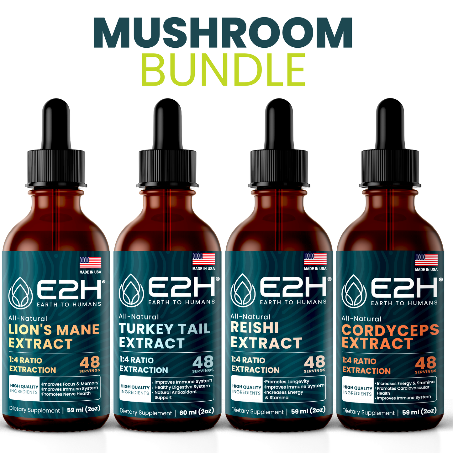 All-Natural MUSHROOM BUNDLE - Vegan - E2H