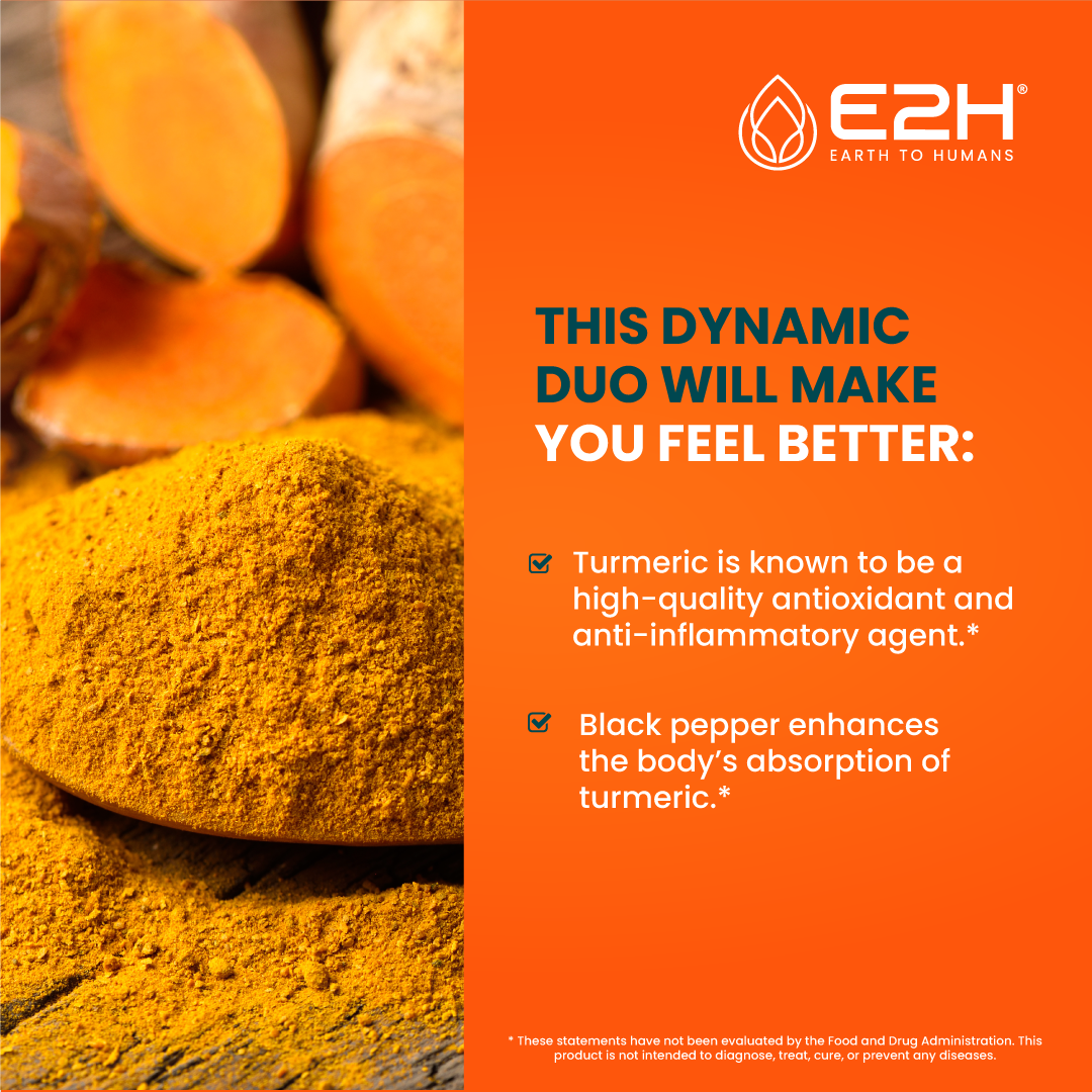 All-Natural LIQUID CURCUMIN WITH BLACK PEPPER SEED | Vegan | – E2H