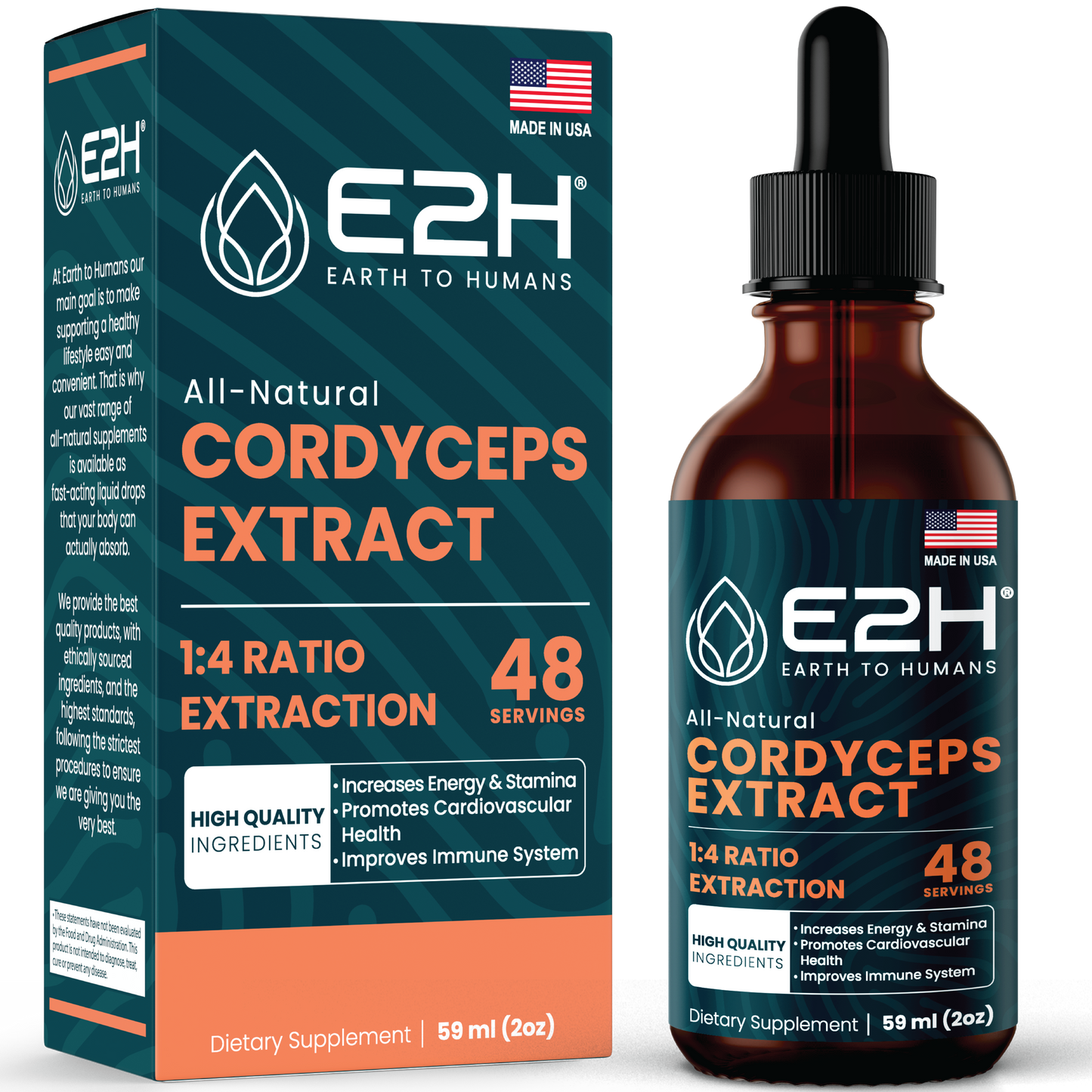 All-Natural CORDYCEPS MUSHROOM Liquid Extract - E2H
