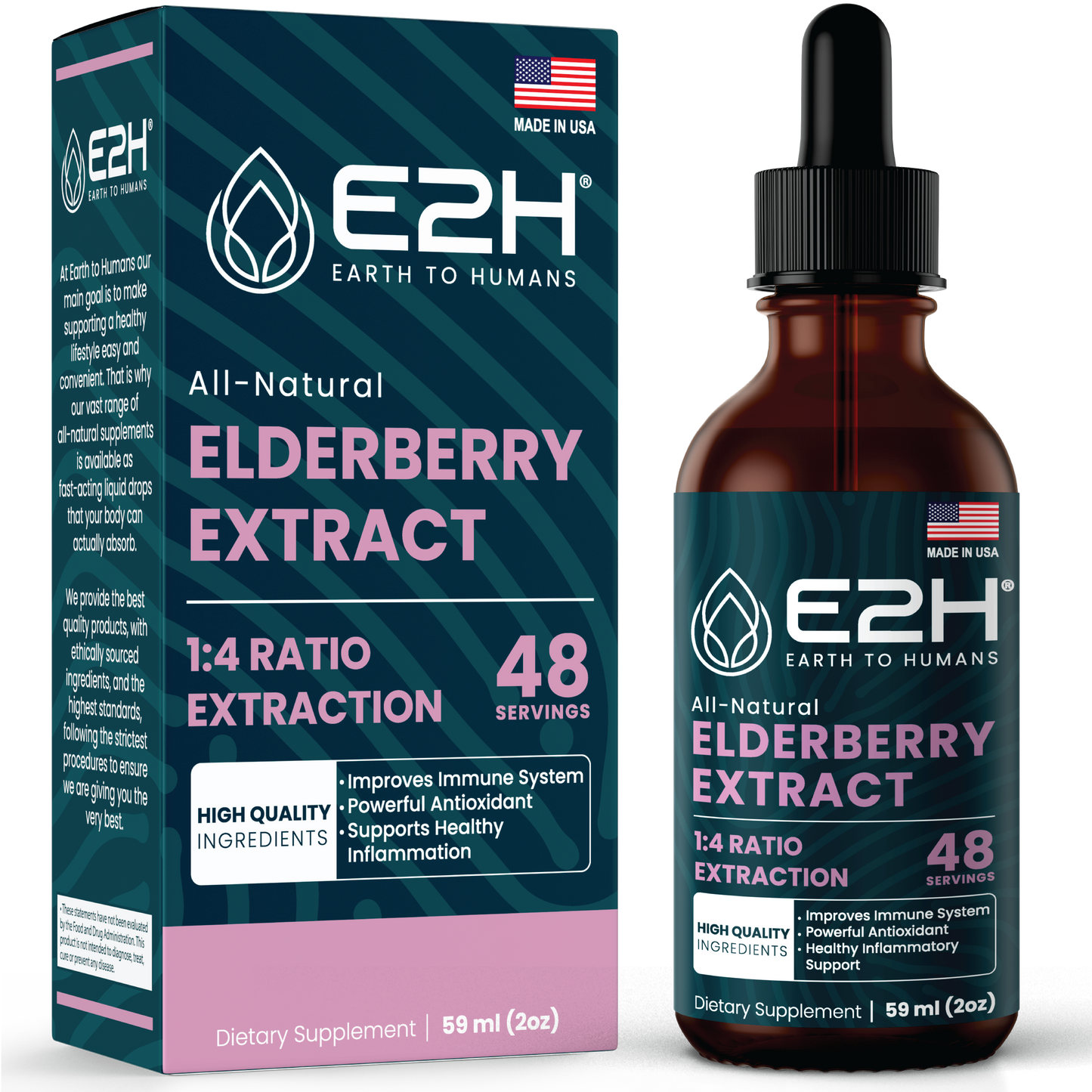 All-Natural ELDERBERRY Liquid Extract - E2H