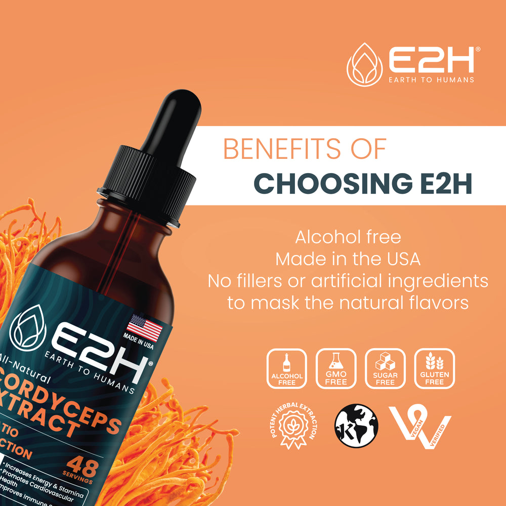 
                  
                    All-Natural CORDYCEPS MUSHROOM Liquid Extract - E2H
                  
                
