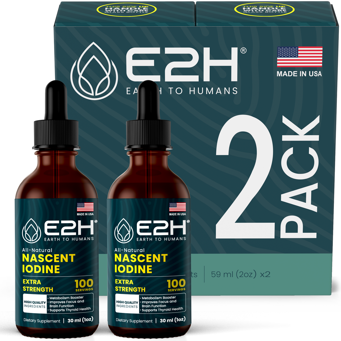 
                  
                    All-Natural Liquid NASCENT IODINE - Vegan - E2H
                  
                