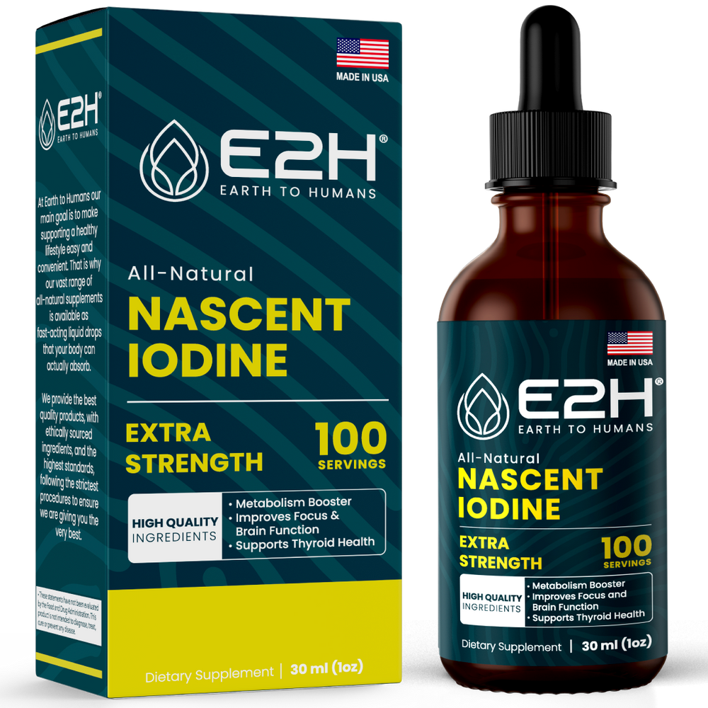 All-Natural Liquid NASCENT IODINE - Vegan - E2H